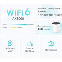 TP-Link Deco X55 AX3000 WiFi 6 Mesh - Couverture 6500 ft²