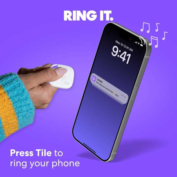 Tile Mate by Life360 - Traceur Bluetooth pour clés et objets, compatible iOS/Android, 1 pièce noir Tile Mate by Life360 - Traceur Bluetooth pour clés et objets, compatible iOS/Android, 1 pièce noir