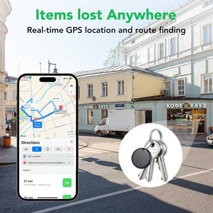 Air Tracker Tags 4-Pack: Smart Bluetooth Item Finder for Apple Find My (iOS Only) – Keys, Luggage Locator