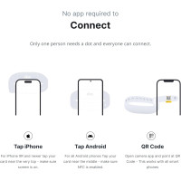 dot. Band Digital Business Card Wristband - Tap to Share Info, Compatible with iPhone & Android (Black)