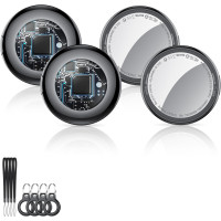 2025 Air Tracker Tags Apple MFi Certifié (iOS) – Pack de 4, Localisateur Bluetooth, Batterie Remplaçable