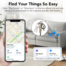 2025 Apple MFi Certified Air Tracker Tags 4-Pack – Bluetooth Key Finder