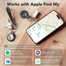 2025 Apple MFi Certified Air Tracker Tags 4-Pack – Bluetooth Key Finder