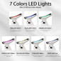 7-Color LED Red & Blue Light Therapy Wand for Face & Neck Skin Care - White