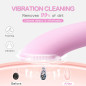 PRITECH Rechargeable Silicone Facial Cleansing Brush with Heat Massage & Vibrating Exfoliator, Waterproof Pink PRITECH Rechargeable Silicone Facial Cleansing Brush with Heat Massage & Vibrating Exfoliator, Waterproof Pink
