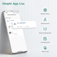 Yamiry Keypad Smart Door Lock with Knob – Fingerprint, Passcode, Keyless Entry & Easy Installation
