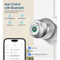 Smart Fingerprint Door Lock with Keyless Thumbprint & App Control, Biometric Door Knob for Home, Silver Smart Fingerprint Door Lock with Keyless Thumbprint & App Control, Biometric Door Knob for Home, Silver