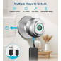 Smart Fingerprint Door Lock with Keyless Thumbprint & App Control, Biometric Door Knob for Home, Silver Smart Fingerprint Door Lock with Keyless Thumbprint & App Control, Biometric Door Knob for Home, Silver