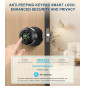 Serrure de porte biométrique à empreinte digitale avec clavier, contrôle app, auto-verrouillage, noir mat Serrure de porte biométrique à empreinte digitale avec clavier, contrôle app, auto-verrouillage, noir mat