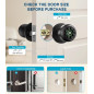 Fingerprint Smart Door Knob Lock with Keypad, Biometric & App Control, Auto Lock, Keyless - Matte Black Fingerprint Smart Door Knob Lock with Keypad, Biometric & App Control, Auto Lock, Keyless - Matte Black