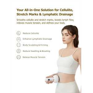 Appareil de Drainage Lymphatique Anti-Cellulite avec Microcourant, Lumière, Chaleur & Vibration