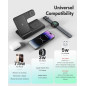 Station de Charge Sans Fil 3 en 1 pour iPhone, Apple Watch et AirPods - Compatible iPhone 17 à 11, Watch 10 à SE Station de Charge Sans Fil 3 en 1 pour iPhone, Apple Watch et AirPods - Compatible iPhone 17 à 11, Watch 10 à SE