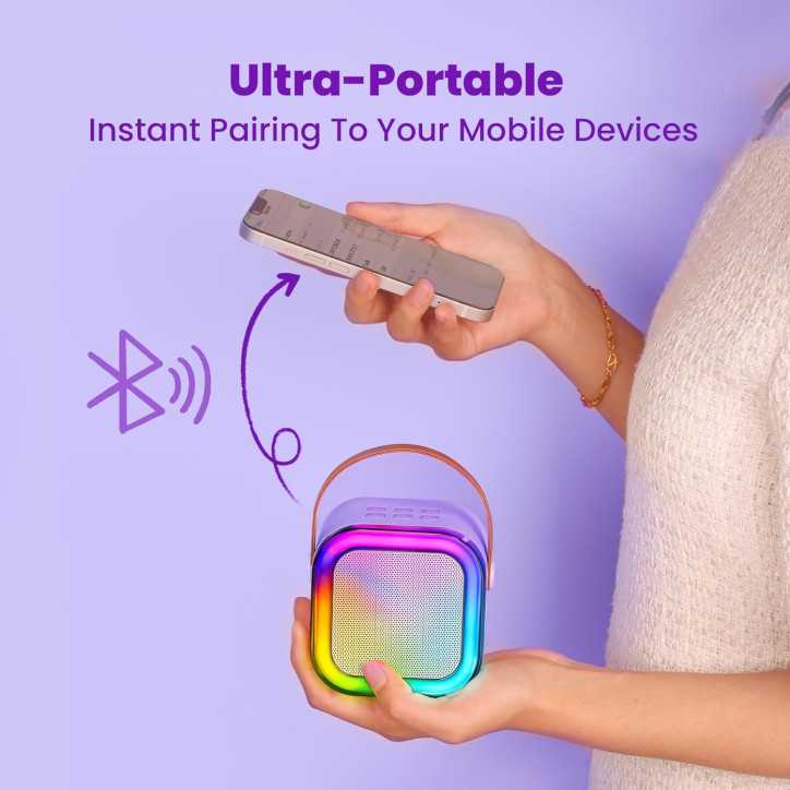 Mini Karaoke Machine for Kids with 2 Wireless Mics, Portable MP3 Player – 2025 Top Gift for Ages 4-12+ Mini Karaoke Machine for Kids with 2 Wireless Mics, Portable MP3 Player – 2025 Top Gift for Ages 4-12+