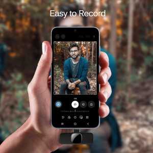 Professional Wireless Lavalier Microphone for iPhone iPad, Noise Reduction, Plug & Play for Interviews & Vlogs