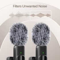 Microphone Sans Fil Professionnel Lavalier pour iPhone & iPad