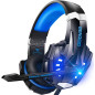 BENGOO G9000 Stereo Gaming Headset with Mic, 7.1 Surround Sound, Noise Cancelling, LED Light, Soft Memory Earmuffs for PS4 PC Xb