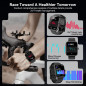 Montre Connectée Alexa 1.83 HD, Appels Bluetooth, Coach Sport, 120+ Modes, Étanche IP68 - Noir Montre Connectée Alexa 1.83 HD, Appels Bluetooth, Coach Sport, 120+ Modes, Étanche IP68 - Noir