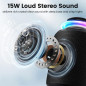 Bluetooth Speaker Wireless IP67 Waterproof Portable 15W Loud Stereo, 2500mAh Battery, TWS, BT5.3 (Black) Bluetooth Speaker Wireless IP67 Waterproof Portable 15W Loud Stereo, 2500mAh Battery, TWS, BT5.3 (Black)