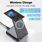 Apple MFi Certified Wallet Tracker Card with Find My iOS, Rechargeable Bluetooth AirTag, IP68 Waterproof, Black