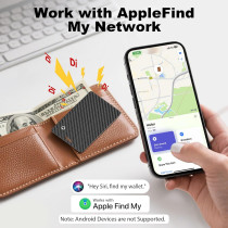 Apple MFi Wallet Tracker Card with Find My, GPS, Bluetooth, IP68 Waterproof