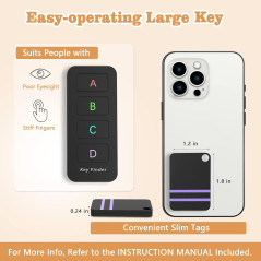 Remote Control Finder Pack of 4 | Key & Phone Tracker Beeper, 120Ft Range