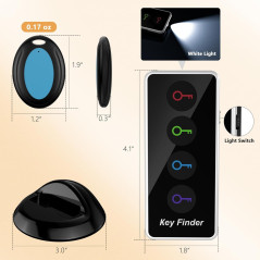Lost Remote Finder & Key Locator with LED Light | 131ft Range & Noise Alerts