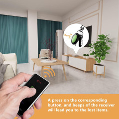Lost Remote Finder & Key Locator with LED Light | 131ft Range & Noise Alerts