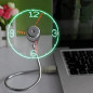 ONXE LED USB Clock Fan with Real-Time Display, Perfect Christmas & Father's Day Gadget, 1-Year Warranty
