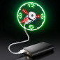 ONXE LED USB Clock Fan with Real-Time Display, Perfect Christmas & Father's Day Gadget, 1-Year Warranty
