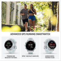 Garmin Forerunner 570 GPS Triathlon Smartwatch, 42mm AMOLED, Cloud Blue
