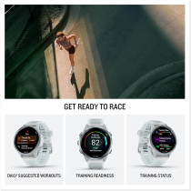 Garmin Forerunner 570 GPS Triathlon Smartwatch, 42mm AMOLED, Cloud Blue