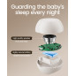 2025 Mom's Choice Award Portable Sound Machine with AI Cry Detection, 18 Sounds, Bluetooth, Nursery Light, Gray