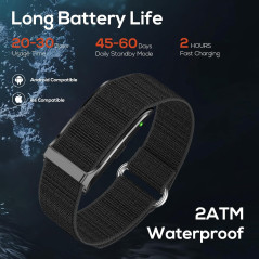 Health Smart Bracelet - Fitness Tracker with SpO2, Heart Rate, BP, Sleep & Stress Monitoring, IP68 Waterproof, 120 Sports Mo