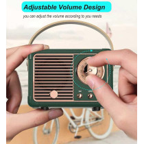 Dosmix Retro Bluetooth Speaker - Vintage Mini Wireless Speaker (Green)