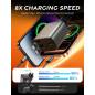 Chargeur Voiture Rétractable LISEN 69W USB-C Rapide, Accessoire Cadeau Noël pour iPhone 13-17 Pro Max