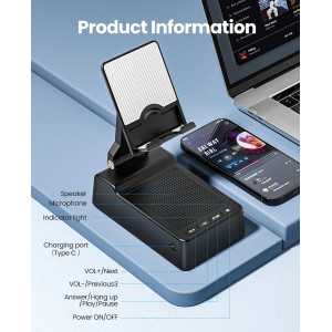 Bluetooth Speaker Phone Stand, HD Surround Sound, Compatible with iPhone/Android, Perfect Gift for Men Women