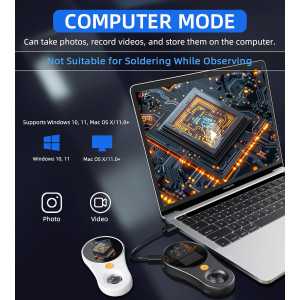 T TAKMLY USB Digital Microscope 500x Magnification with Light & Screen