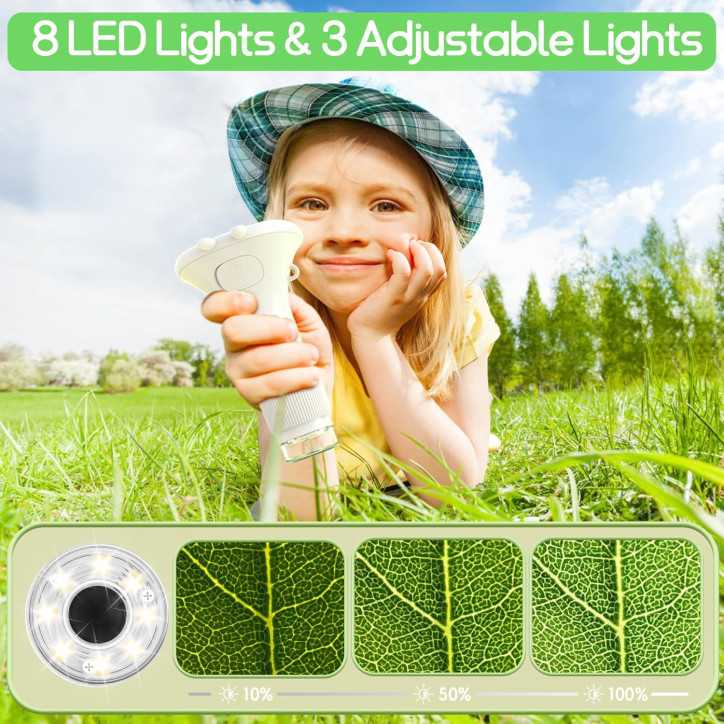 Microscope Portable pour Enfants - Loupe Digitale Mini Éducative pour Filles et Garçons, Cadeau Anniversaire Noël Microscope Portable pour Enfants - Loupe Digitale Mini Éducative pour Filles et Garçons, Cadeau Anniversaire Noël