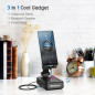 Support Téléphone Pliable TechGlow 360°, Enceinte Bluetooth, Power Bank - Cadeau High-Tech Cool Support Téléphone Pliable TechGlow 360°, Enceinte Bluetooth, Power Bank - Cadeau High-Tech Cool