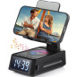 Support Téléphone avec Haut-Parleur Bluetooth et Horloge - Cadeau Idéal pour Homme et Femme Support Téléphone avec Haut-Parleur Bluetooth et Horloge - Cadeau Idéal pour Homme et Femme