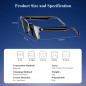 Blackview Smart Glasses Bluetooth 5.3, Lunettes de Soleil Open Ear, Assistant Vocal, Protection Lumière Bleue Blackview Smart Glasses Bluetooth 5.3, Lunettes de Soleil Open Ear, Assistant Vocal, Protection Lumière Bleue