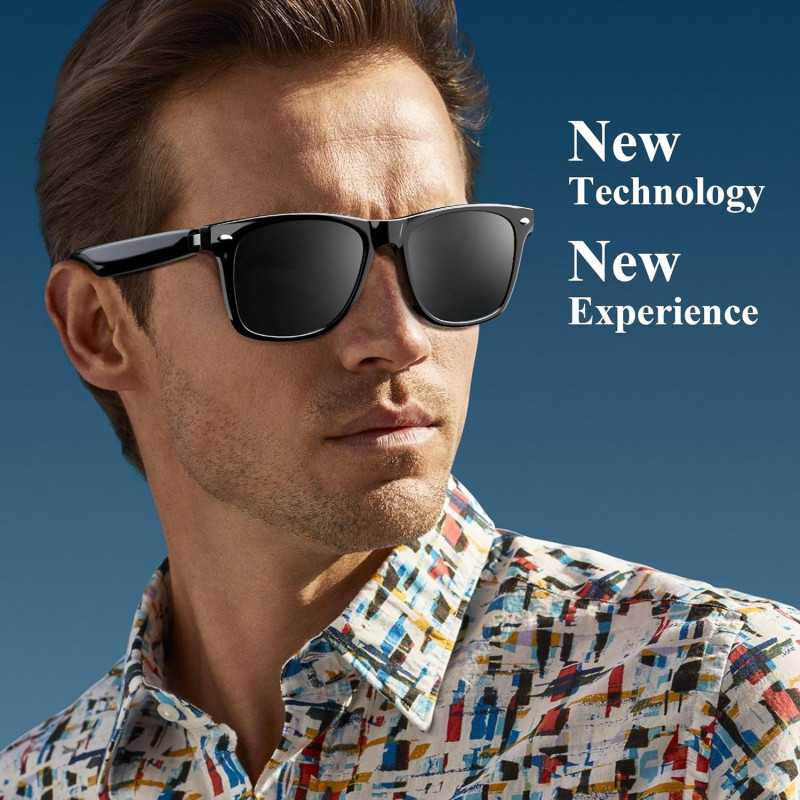 Blackview 5.3 Bluetooth Smart Glasses with Open Ear Speaker & Blue Light Blocking