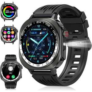 Montre Connectée 2025 AMOLED 3D 1.43 IP68 Sport & Santé