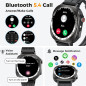 Montre Connectée 2025 AMOLED 1,43 Étanche IP68, 130+ Sports, Appels, Cardio, Sommeil, 60 Jours Autonomie