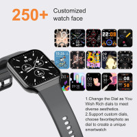 Montre Connectée 1.96 HD 113+ Sports, Appels, Suivi Santé IP68 pour Android iOS 2025