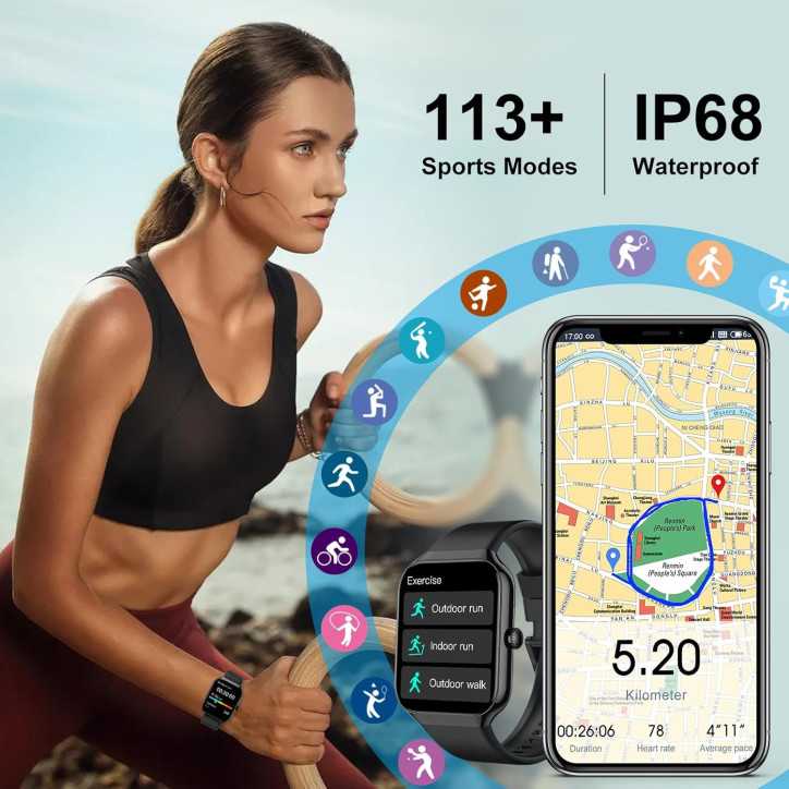 Montre Connectée 1.96 HD Unisexe 2025, Appels, Fréquence Cardiaque, Sommeil, SpO2, 113+ Sports, IP68 Montre Connectée 1.96 HD Unisexe 2025, Appels, Fréquence Cardiaque, Sommeil, SpO2, 113+ Sports, IP68
