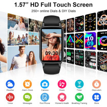 Montre Connectée 2025 – Tracker Fitness IP68 1.57” Homme/Femme