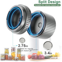 M12 Auto Stop Electric Mason Jar Vacuum Sealer 2025 Upgrade for Wide & Regular Mouth Jars - Portable Kit