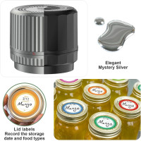 M12 Auto Stop Electric Mason Jar Vacuum Sealer 2025 Upgrade for Wide & Regular Mouth Jars - Portable Kit