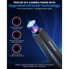Détecteur Caméra Cachée JAXTIN G9 Pro – Anti-Spy 2025